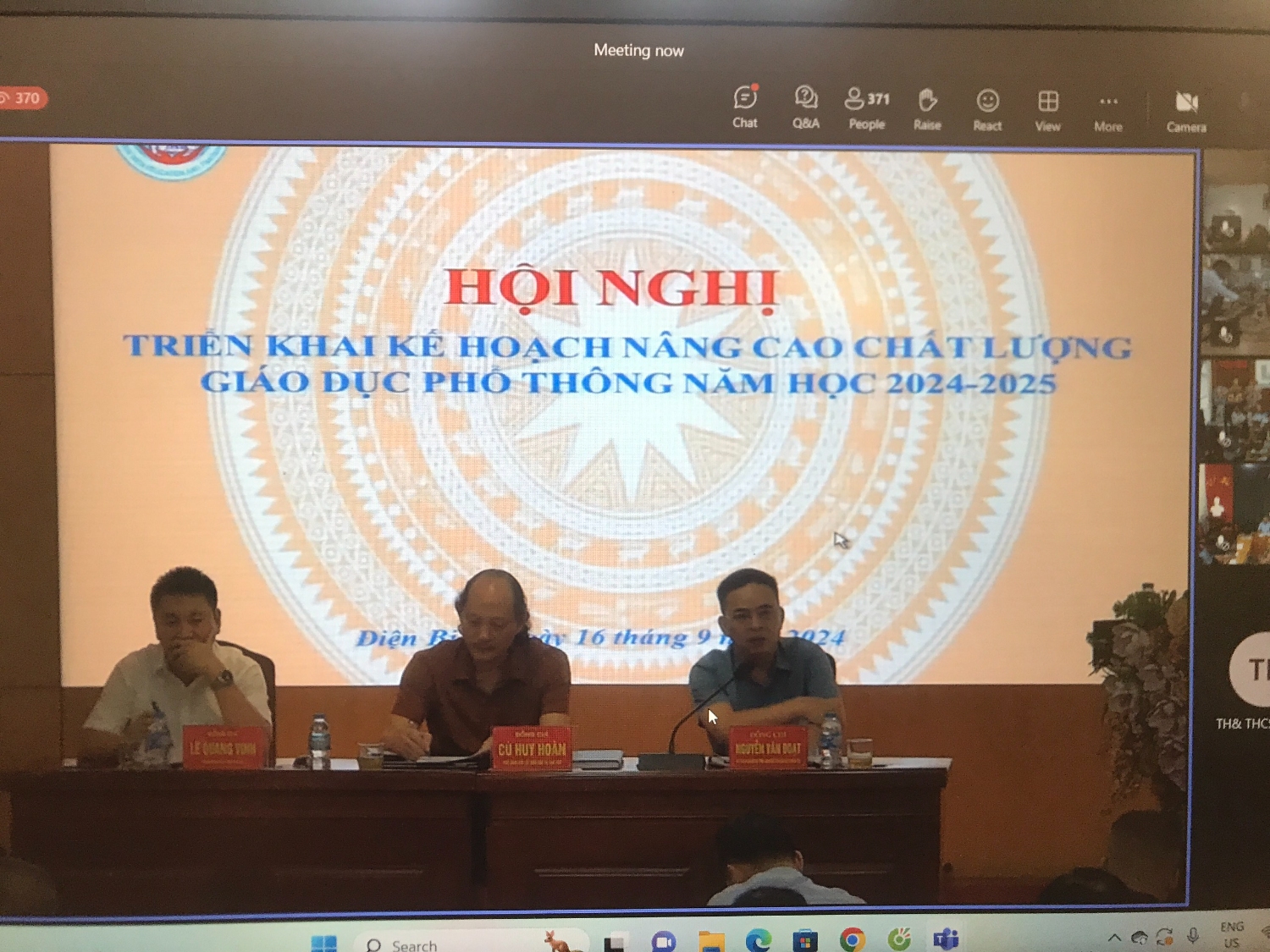 TRƯỜNG PTDTBT TH KEO LÔM THAM GIA THẢO LUẬN, THỐNG NHẤT TRIỂN KHAI CÁC GIẢI PHÁP NÂNG CAO CHẤT LƯỢNG GIÁO TẠI CÁC TRƯỜNG TH, THCS VÀ THPT NĂM HỌC 2024-2025