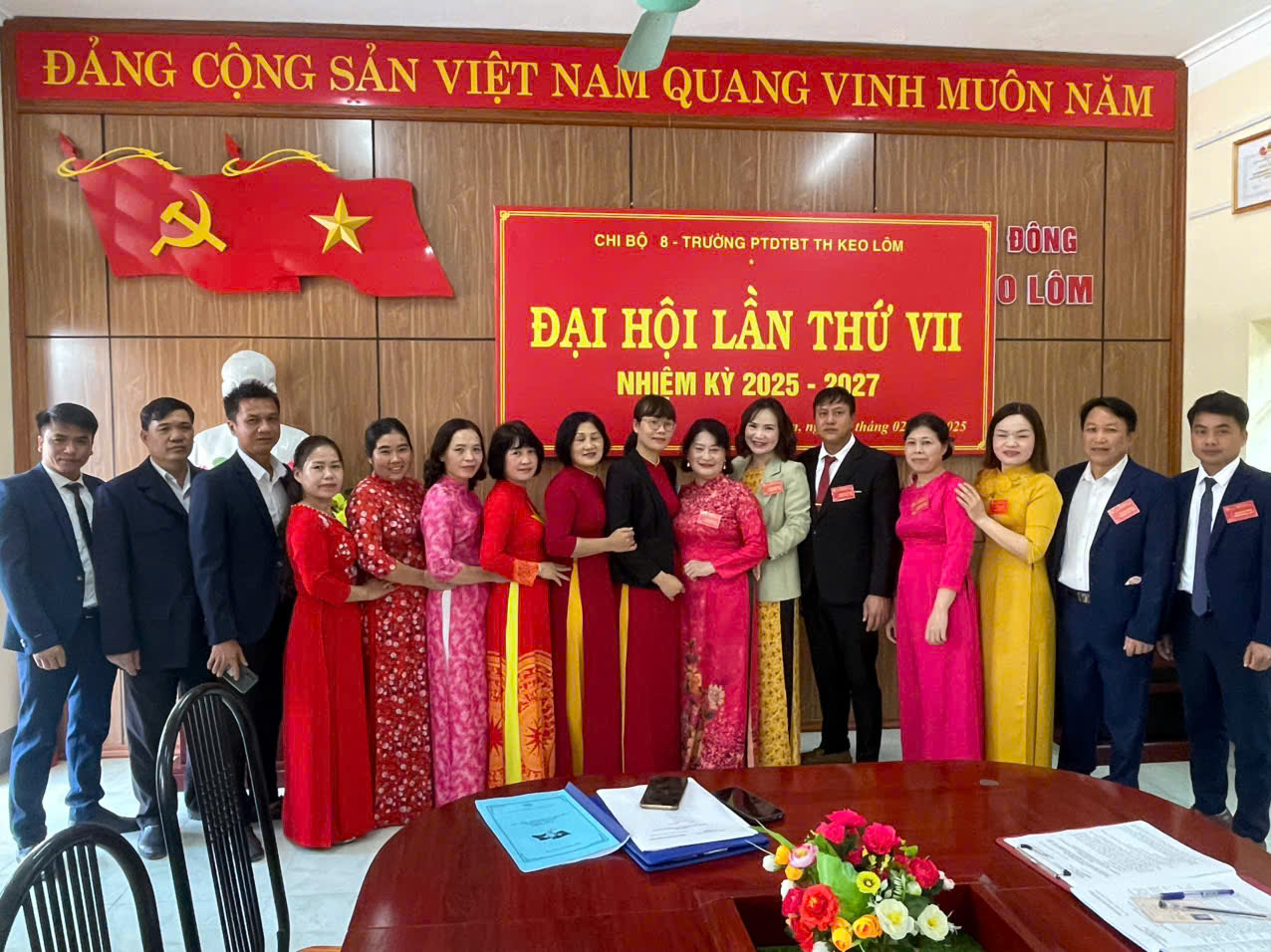 ĐẠI HỘI CHI BỘ TRƯỜNG PTDTBT TIỂU HỌC KEO LÔM NHIỆM KỲ 2025 – 2027.